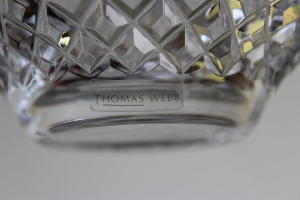 Vintage Crystal Thomas Webb Flower Bowl - Kernow Furniture