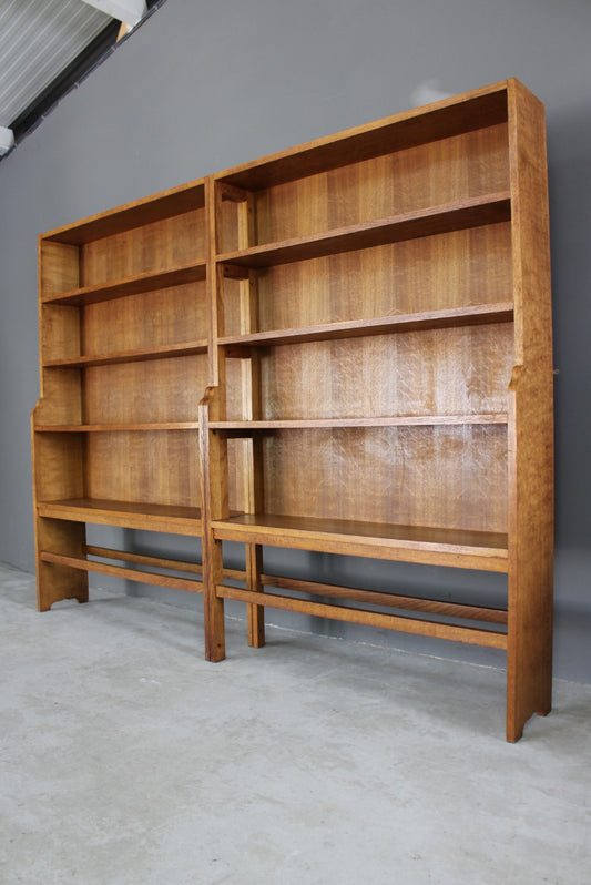 Arts & Crafts Style Oak Bookcase - Kernow Furniture