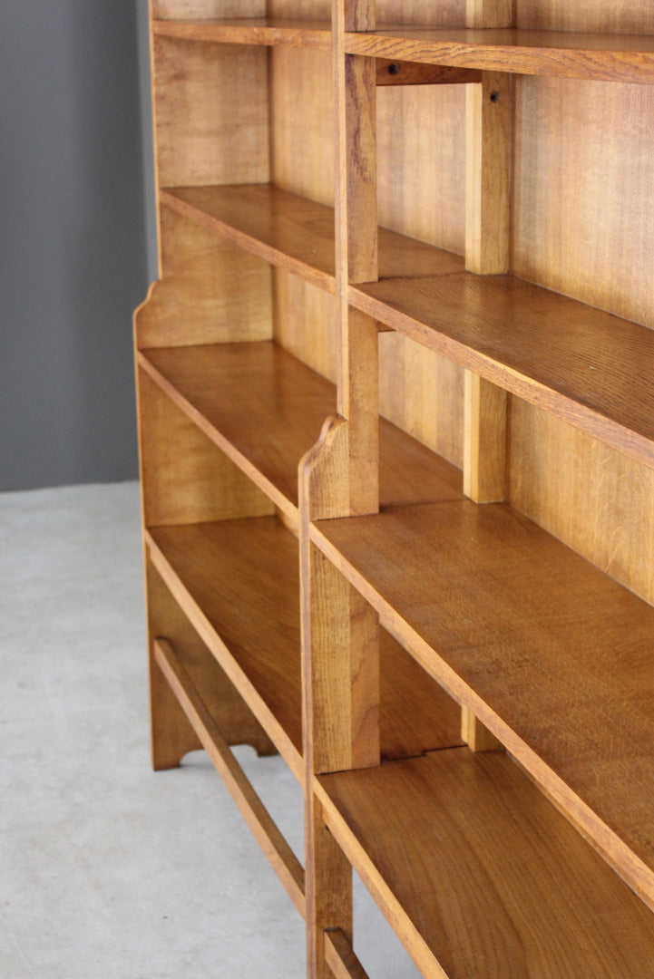 Arts & Crafts Style Oak Bookcase - Kernow Furniture