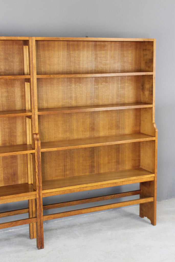 Arts & Crafts Style Oak Bookcase - Kernow Furniture