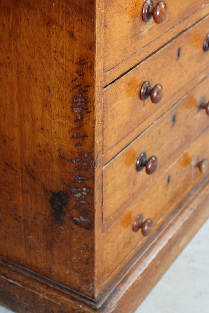 Large Antique Oak Partners Desk - Kernow Furniture