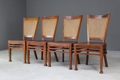 4 Cane Dining Chairs - Kernow Furniture