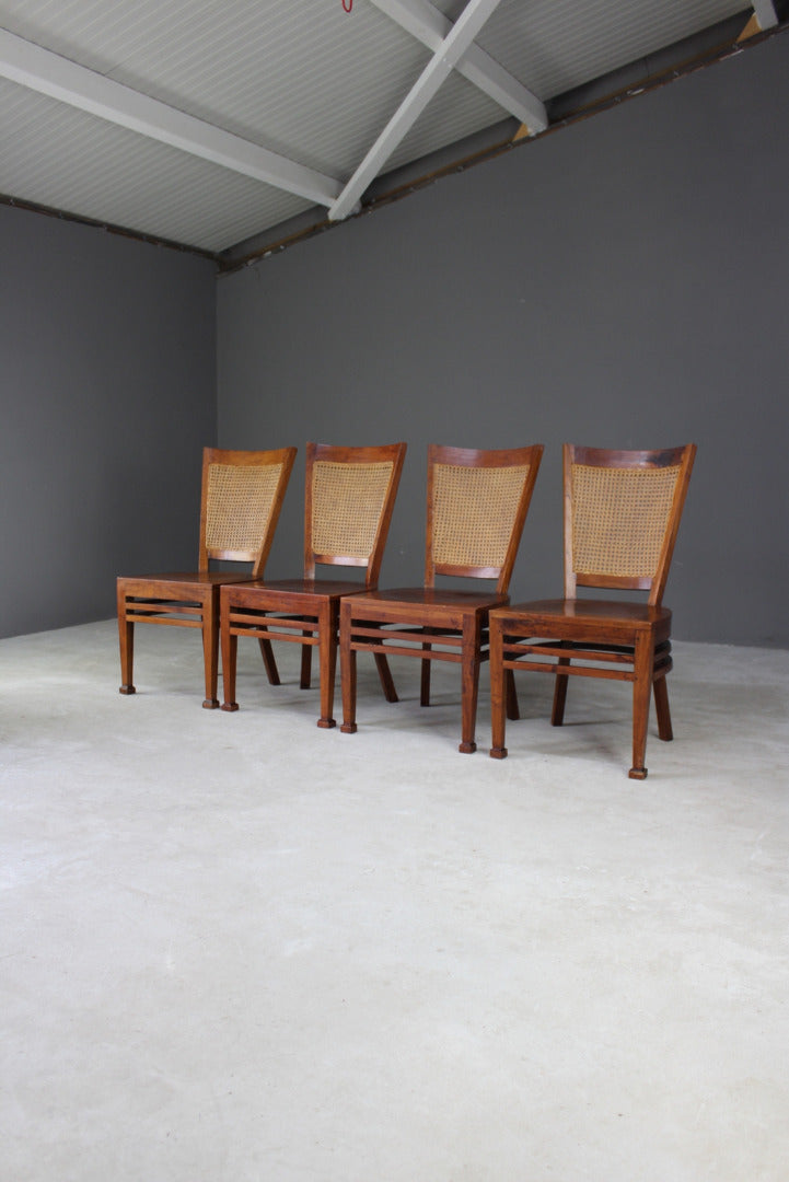 4 Cane Dining Chairs - Kernow Furniture