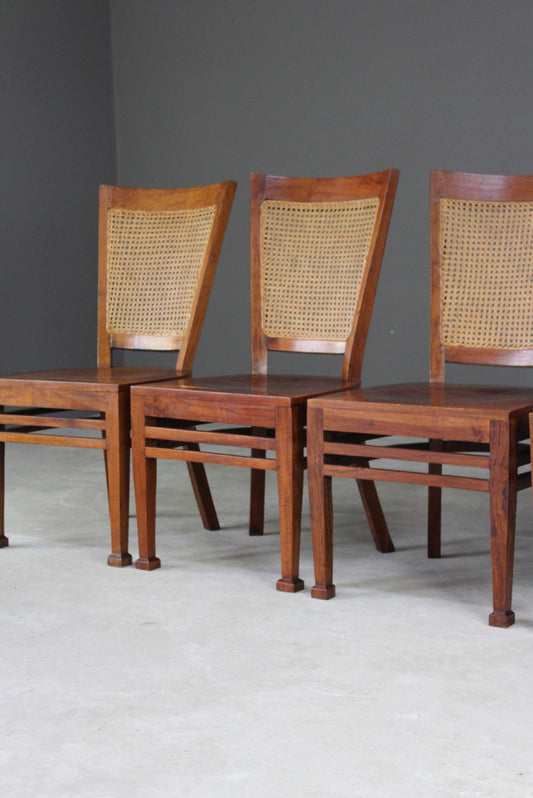 4 Cane Dining Chairs - Kernow Furniture