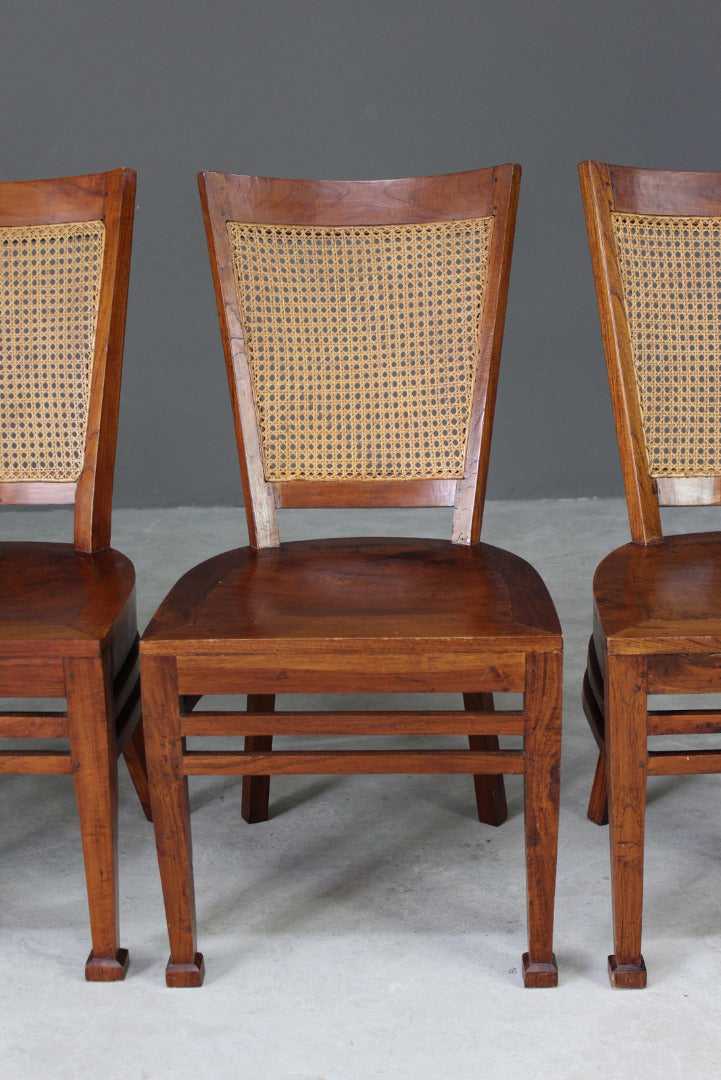 4 Cane Dining Chairs - Kernow Furniture