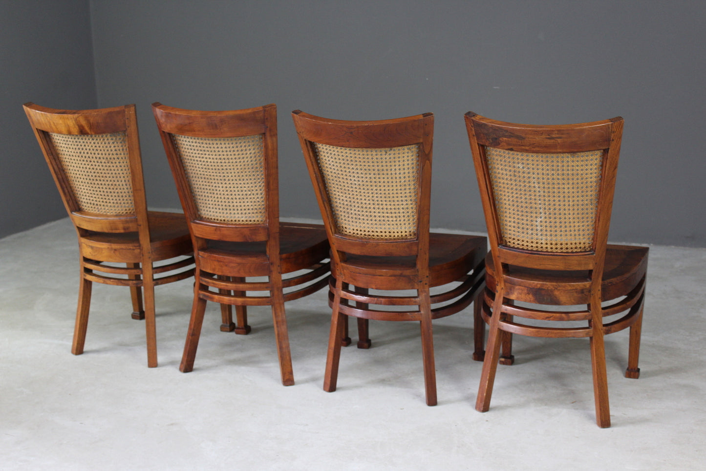 4 Cane Dining Chairs - Kernow Furniture