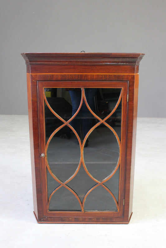 Antique Georgian Glazed Wall Cupboard - Kernow Furniture