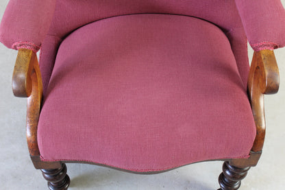 Victorian Upholstered Armchair - Kernow Furniture