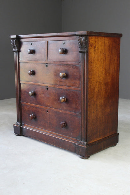 Antique Victorian Mahogany Chest of Drawers - Kernow Furniture