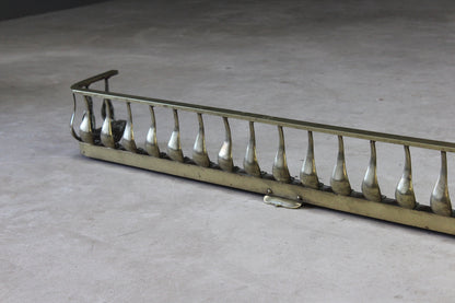 Large Brass Fire Fender - Kernow Furniture