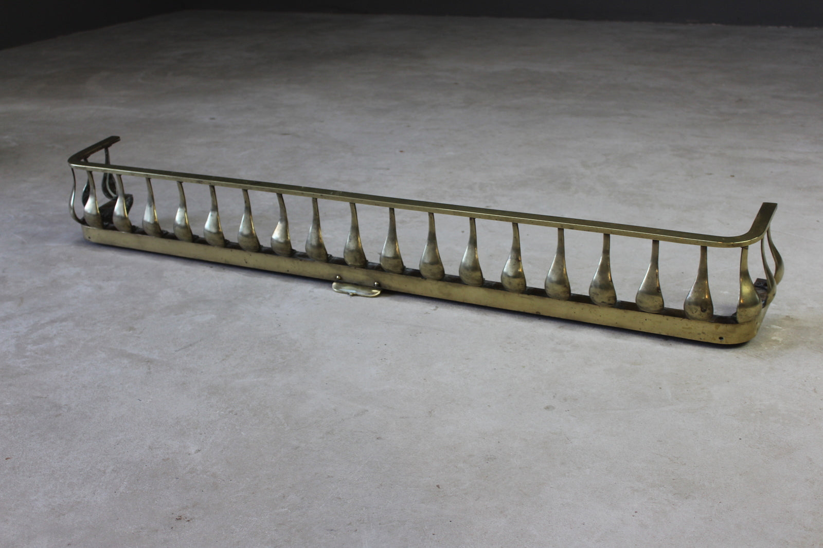 Large Brass Fire Fender - Kernow Furniture