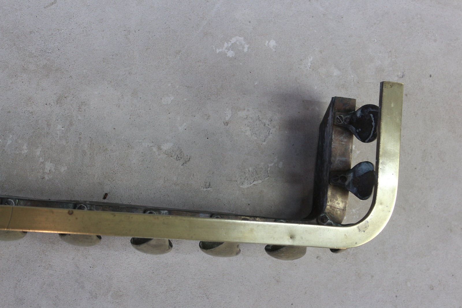 Large Brass Fire Fender - Kernow Furniture