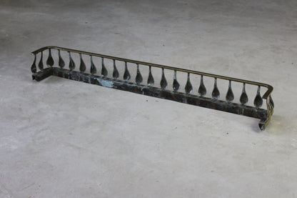 Large Brass Fire Fender - Kernow Furniture