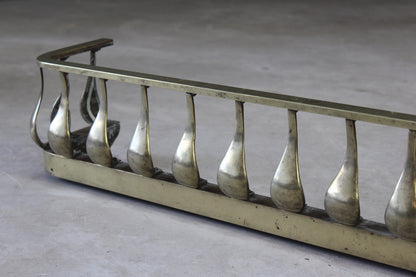 Large Brass Fire Fender - Kernow Furniture