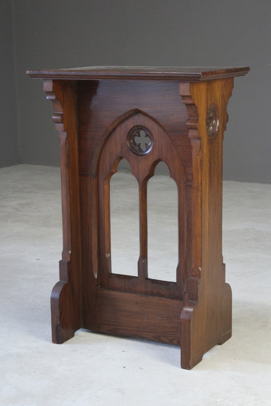Gothic Pine Lectern - Kernow Furniture