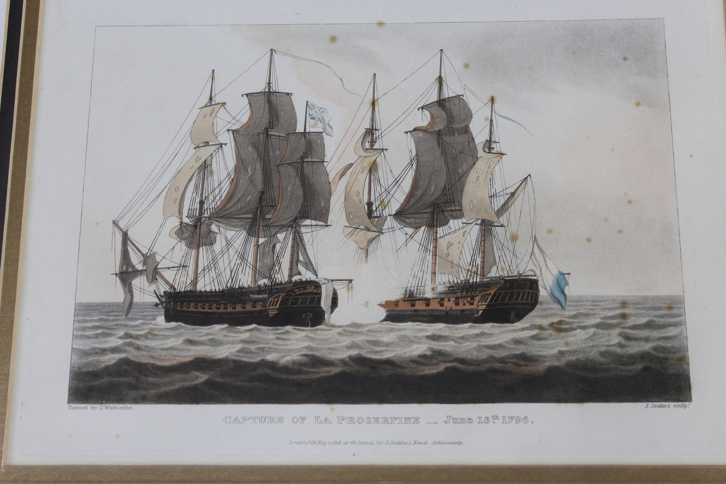 Pair Antique Framed Naval Prints - Kernow Furniture