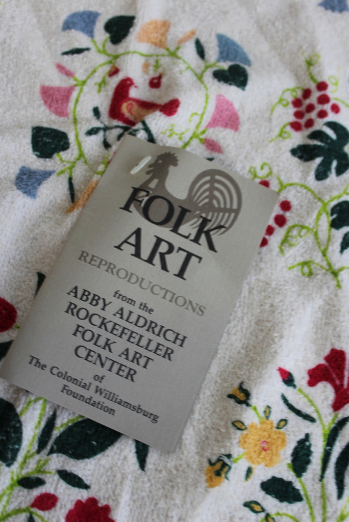 Pair Folk Art Tea Towels - Kernow Furniture