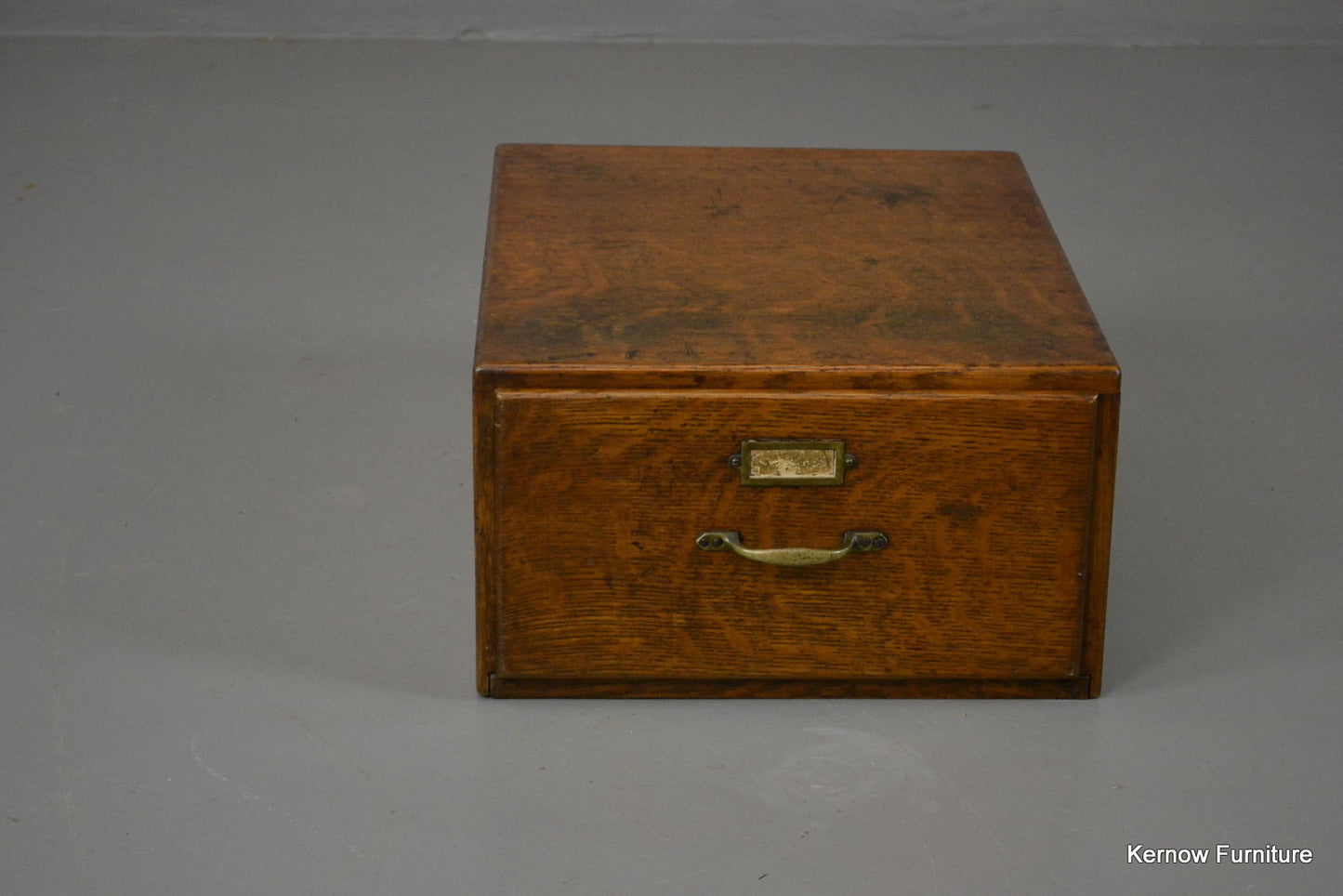 Early 20th Century Oak Filing Index Desk Top Drawer - Kernow Furniture