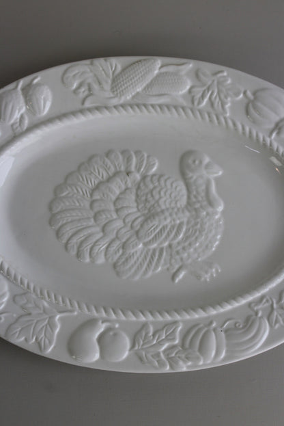 Large White Serving Plate - Kernow Furniture