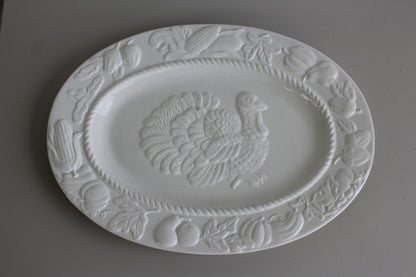 Large White Serving Plate - Kernow Furniture