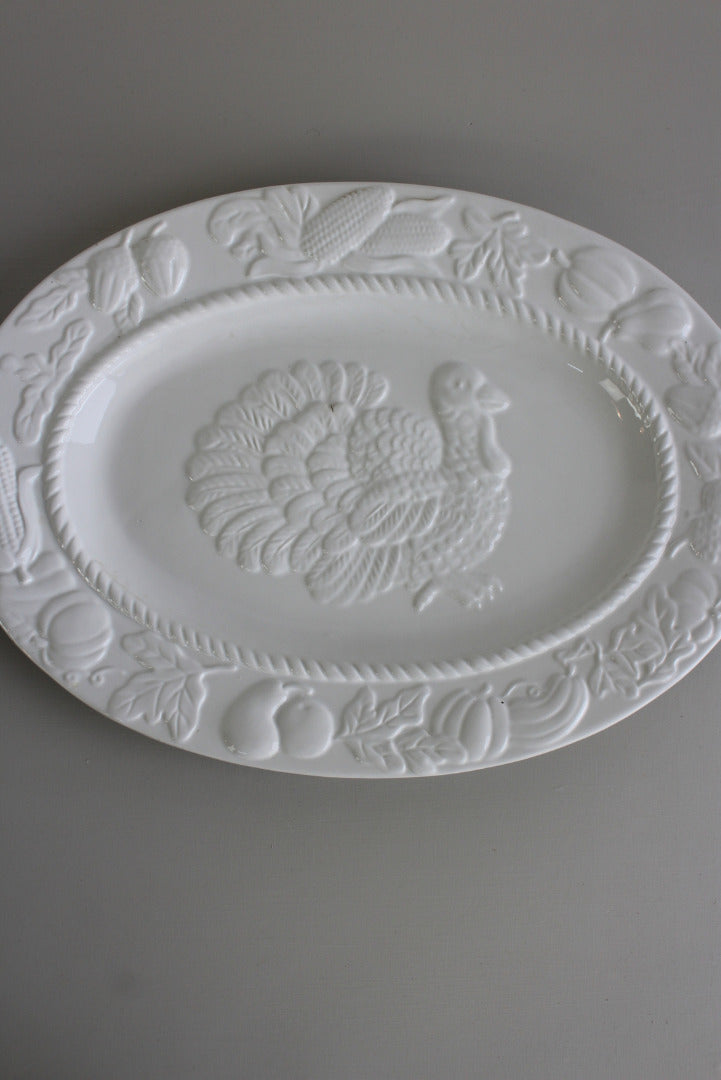 Large White Serving Plate - Kernow Furniture