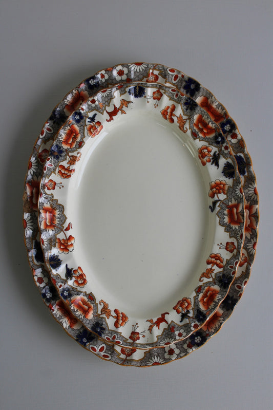 Victorian Copeland & Son Imari Meat Plates - Kernow Furniture