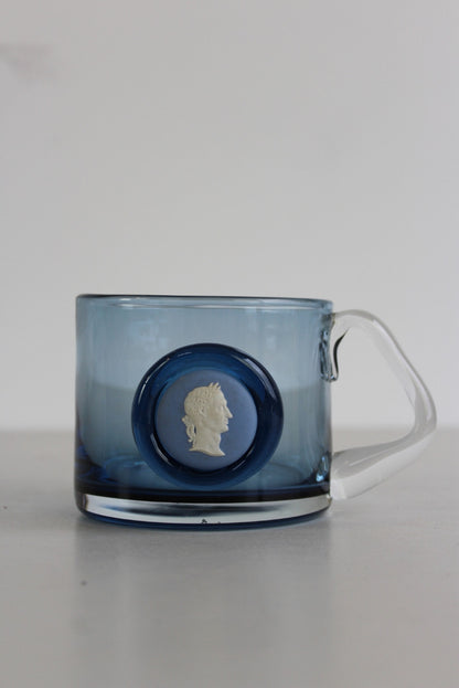 Wedgwood Blue Glass Mug - Kernow Furniture