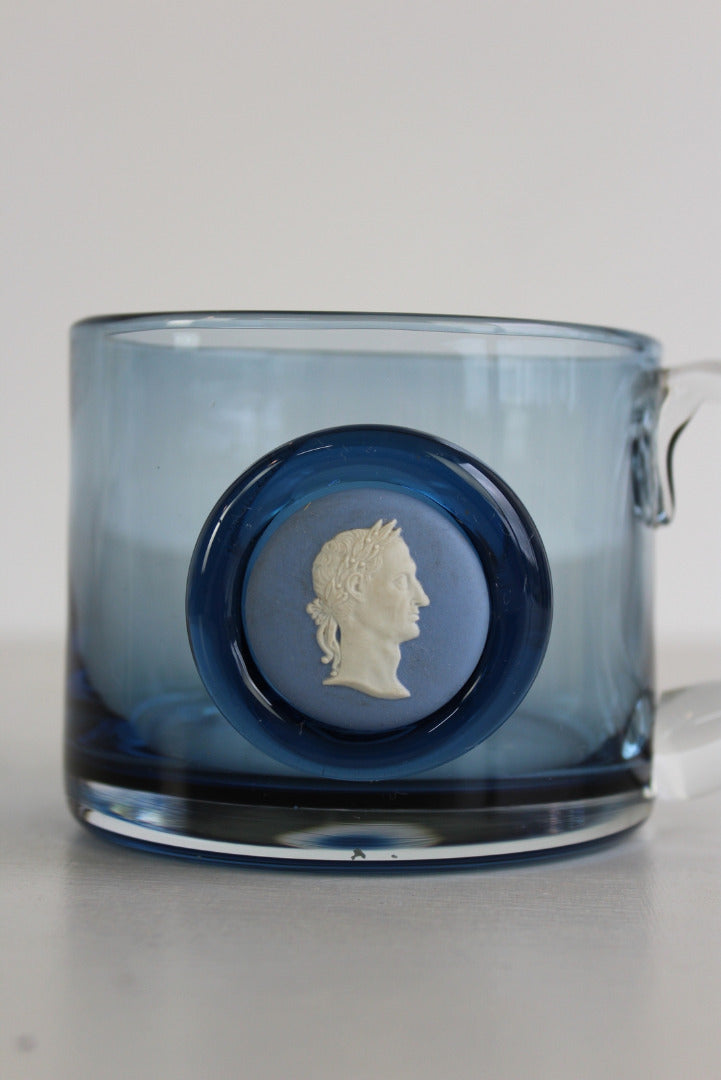 Wedgwood Blue Glass Mug - Kernow Furniture