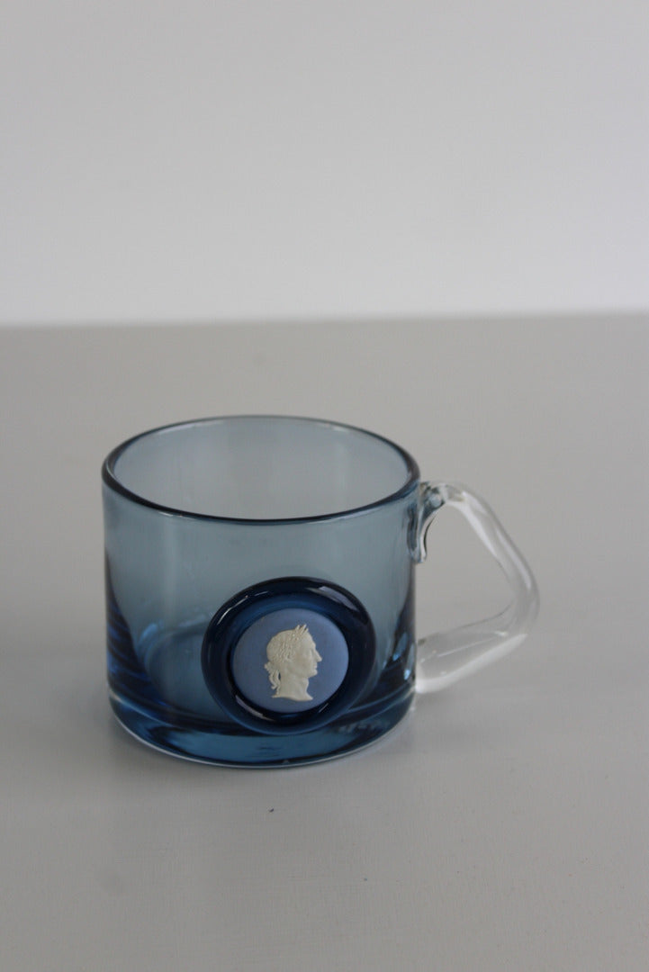 Wedgwood Blue Glass Mug - Kernow Furniture