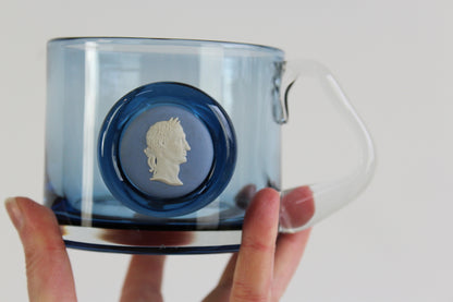 Wedgwood Blue Glass Mug - Kernow Furniture