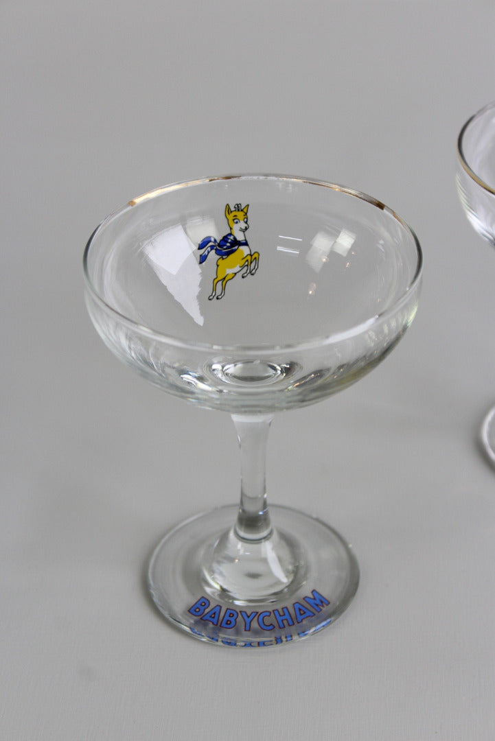 4 Vintage Babycham Glasses - Kernow Furniture