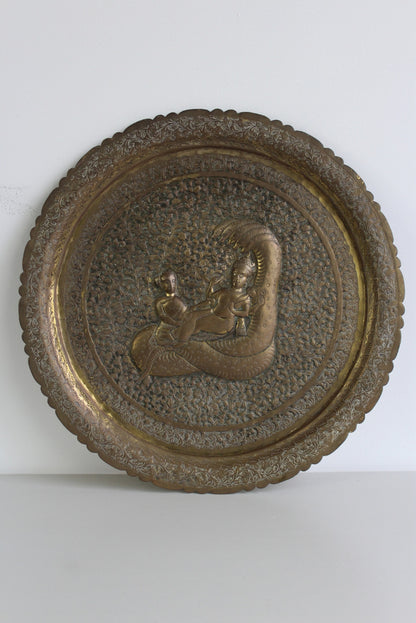 Indian Brass Decorative Tray - Kernow Furniture