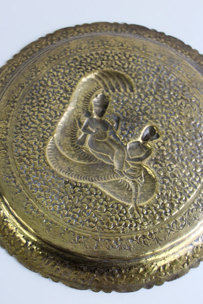 Indian Brass Decorative Tray - Kernow Furniture