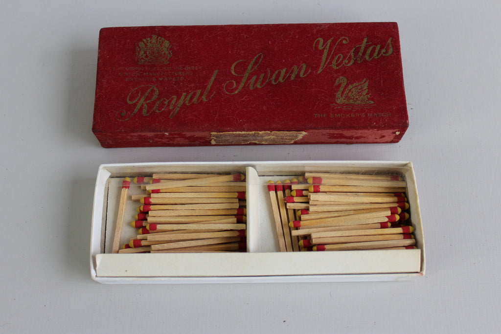 Vintage Red Box Swan Vesta Matches - Kernow Furniture