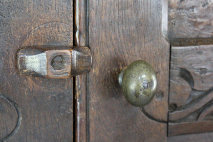 Antique Oak Livery Cupboard - Kernow Furniture