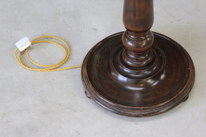 Mahogany Turned Standard Lamp - Kernow Furniture