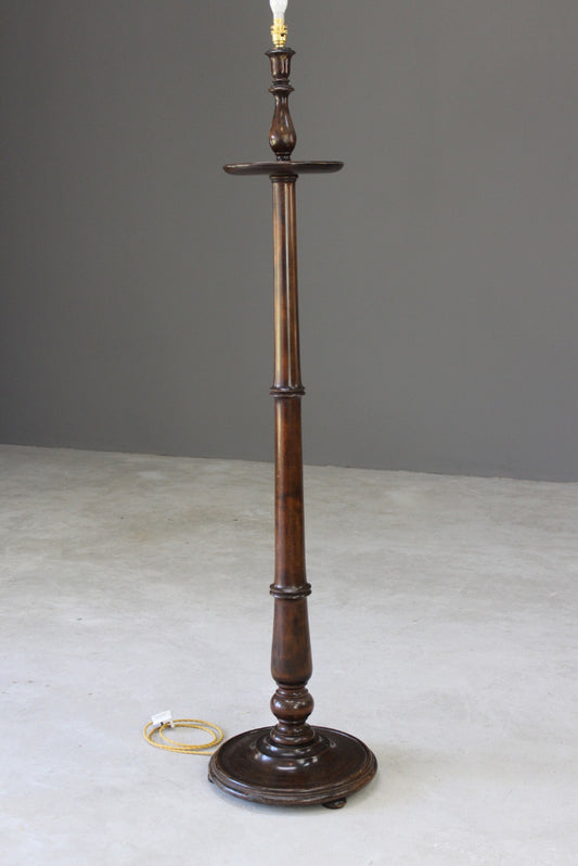 Mahogany Turned Standard Lamp - Kernow Furniture