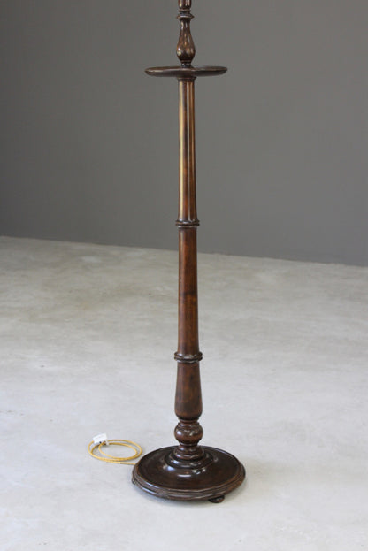 Mahogany Turned Standard Lamp - Kernow Furniture