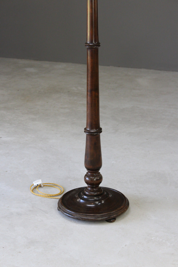 Mahogany Turned Standard Lamp - Kernow Furniture