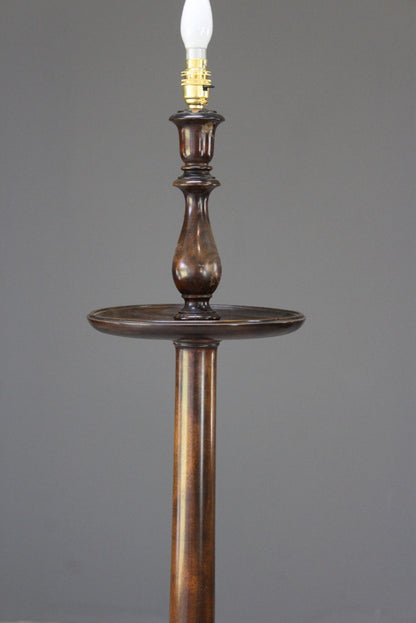 Mahogany Turned Standard Lamp - Kernow Furniture