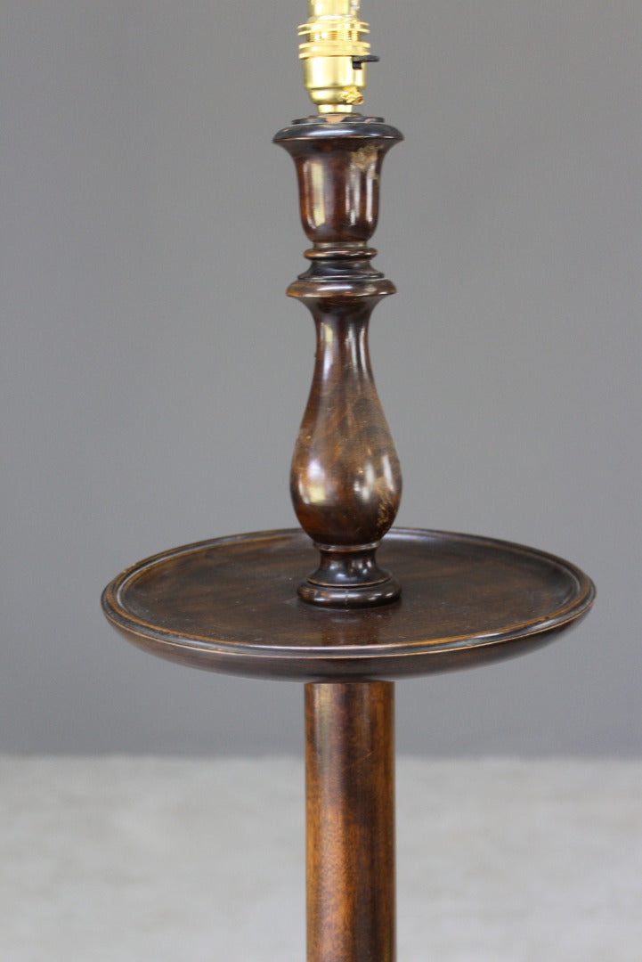 Mahogany Turned Standard Lamp - Kernow Furniture