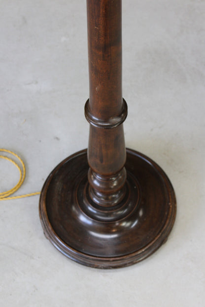 Mahogany Turned Standard Lamp - Kernow Furniture