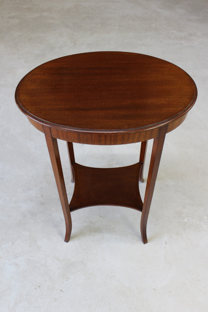 Mahogany Oval Side Table - Kernow Furniture