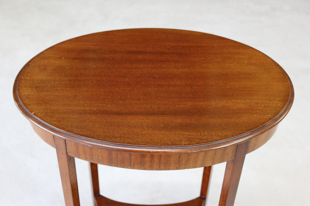 Mahogany Oval Side Table - Kernow Furniture