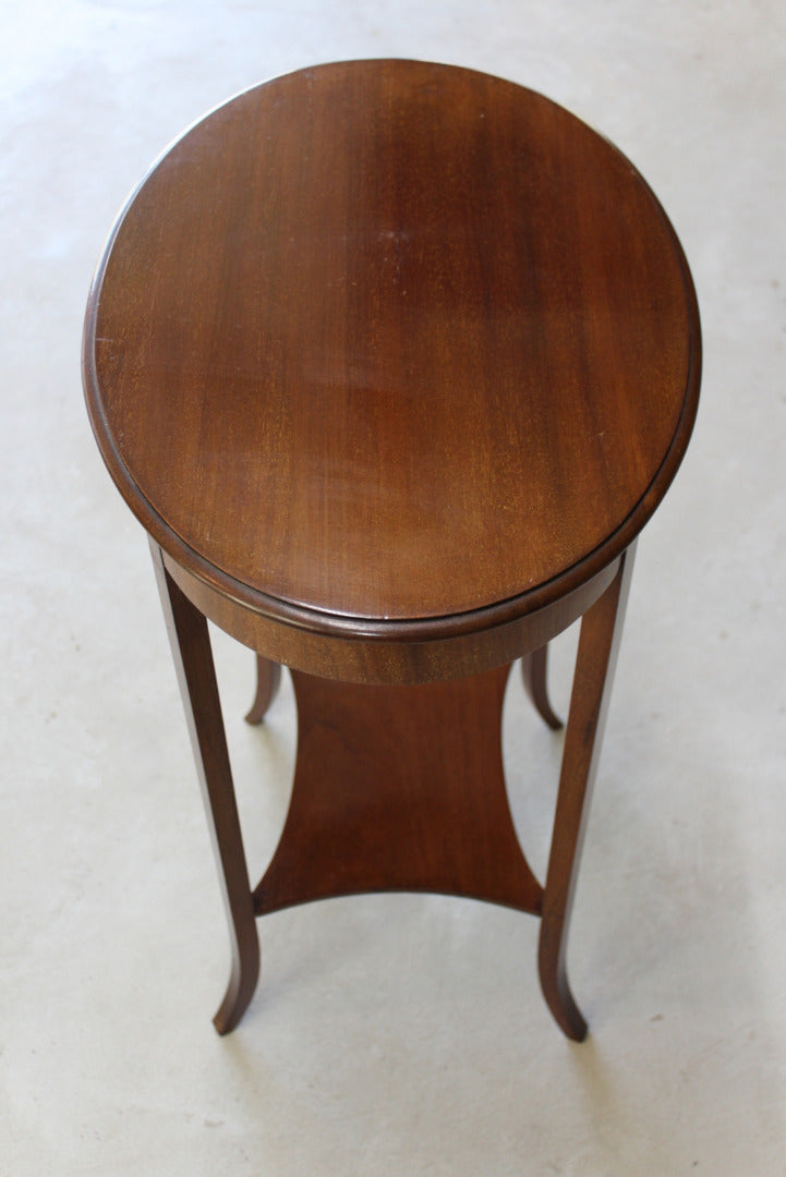 Mahogany Oval Side Table - Kernow Furniture