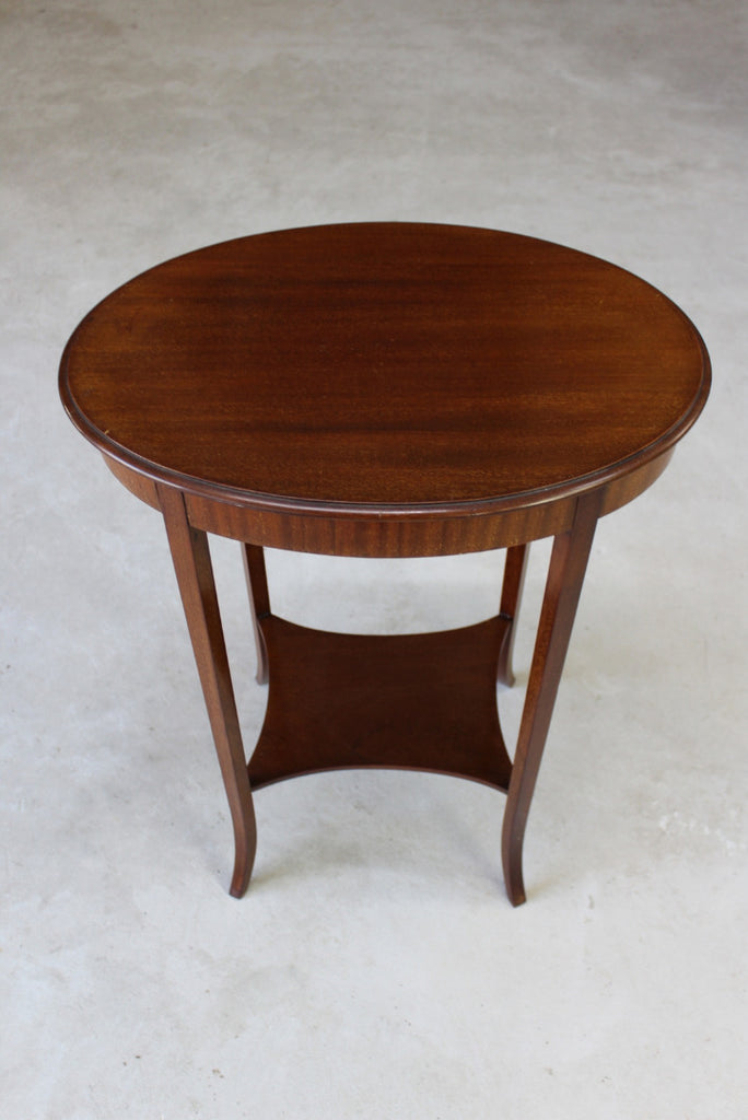 Mahogany Oval Side Table - Kernow Furniture