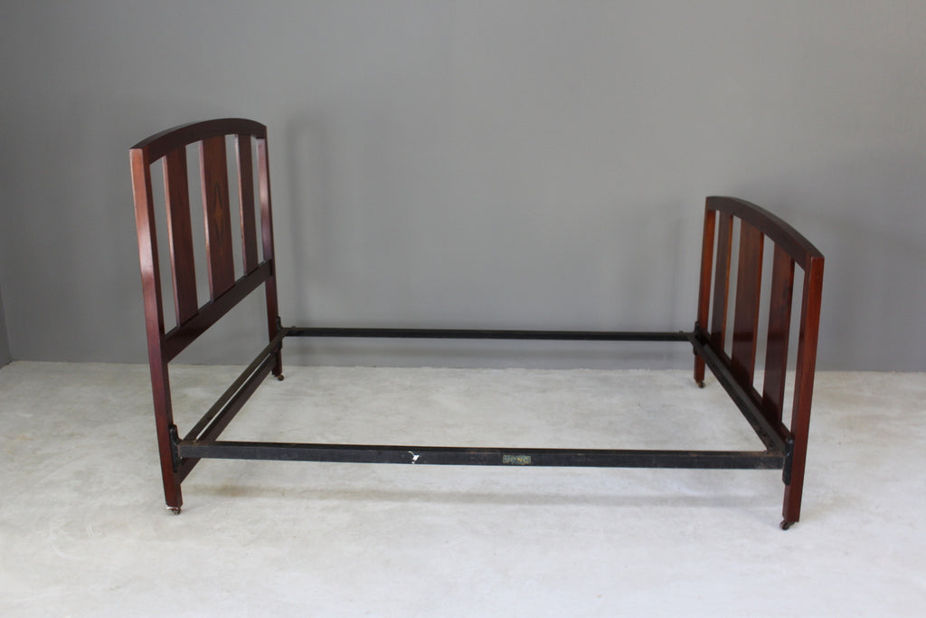 Antique Edwardian Double Bed Frame - Kernow Furniture