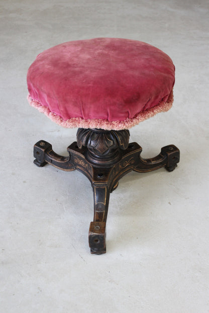 Victorian Adjustable Music Stool - Kernow Furniture