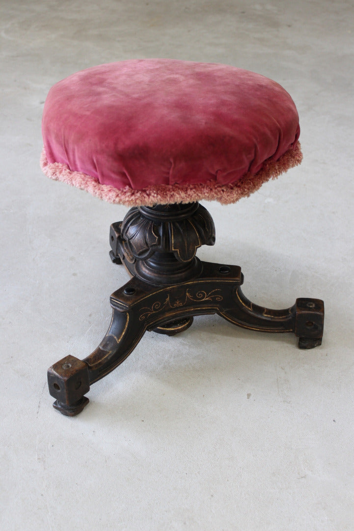 Victorian Adjustable Music Stool - Kernow Furniture