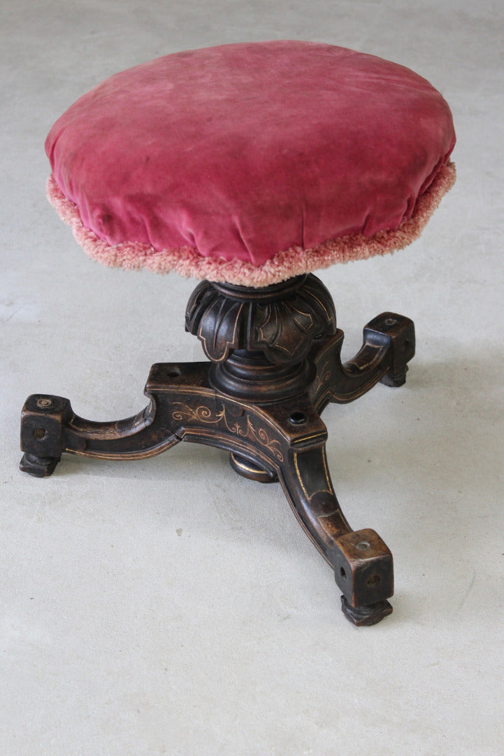 Victorian Adjustable Music Stool - Kernow Furniture